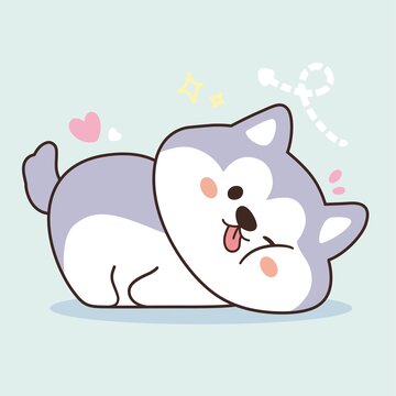 萌趣趴趴小狗阿拉斯加