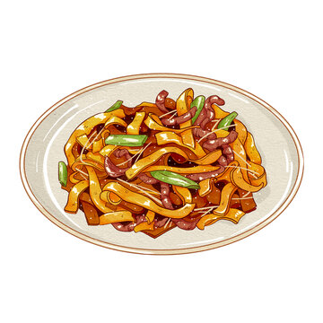 中國(guó)傳統(tǒng)美食粵菜干炒牛河