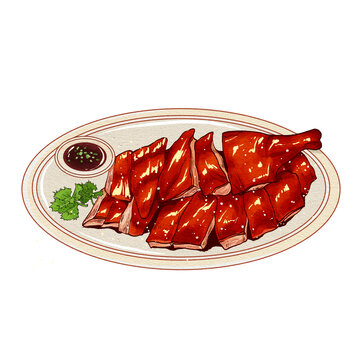 中國傳統(tǒng)美食粵菜燒鴨