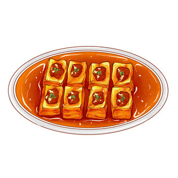 中國傳統(tǒng)美食粵菜釀豆腐