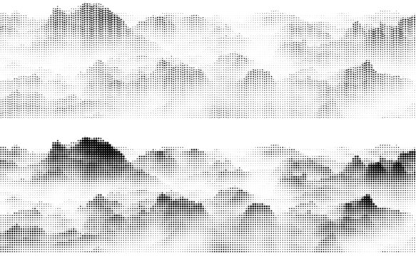 山水鏤空點狀圖