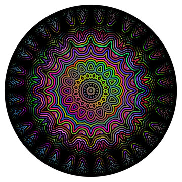 圓形炫酷花紋圖案