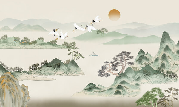 新中式山水畫