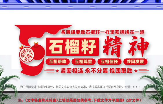 石榴籽精神文化墻