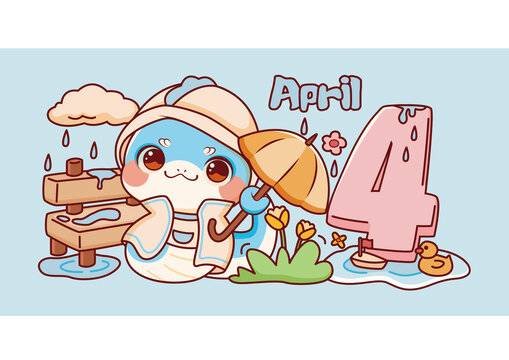 蛇年日歷插圖