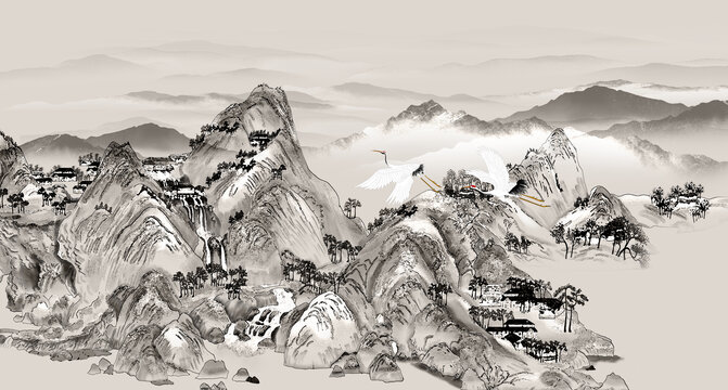做舊山水畫