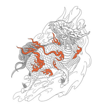 國(guó)潮手繪麒麟