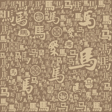 馬字書(shū)法文字背景底紋