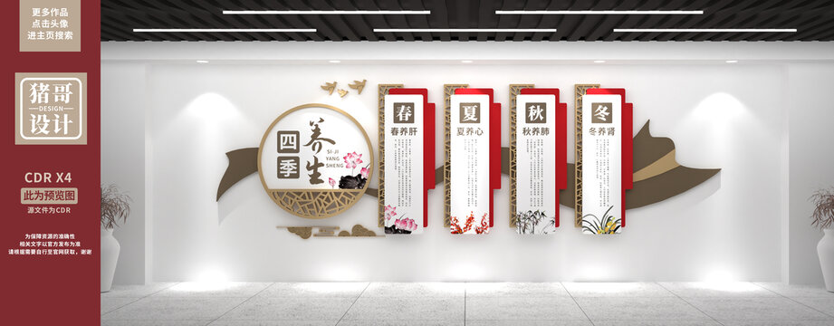 四季養(yǎng)生中醫(yī)文化墻