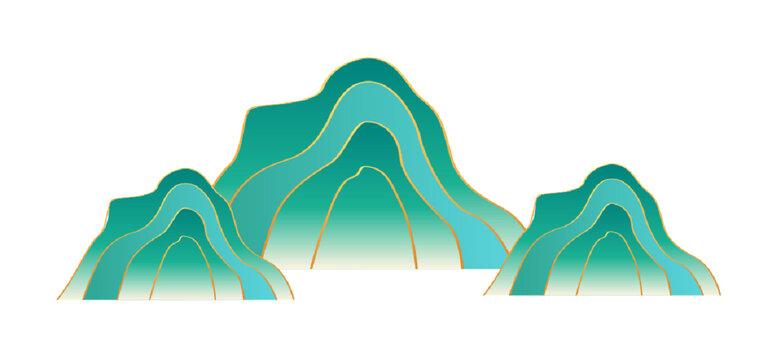 手繪矢量山