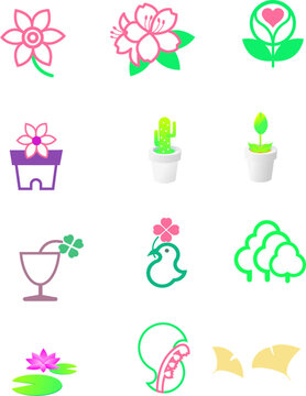 花簡筆畫