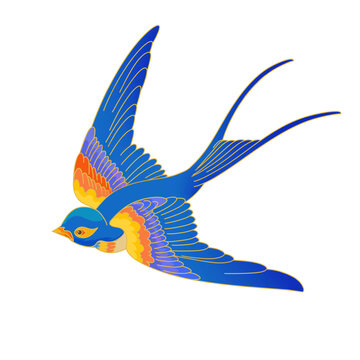 國風(fēng)飛鳥燕子插畫