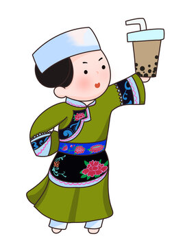 喝奶茶