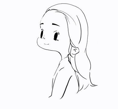 少女線(xiàn)稿