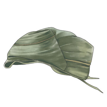 把粽葉裹緊
