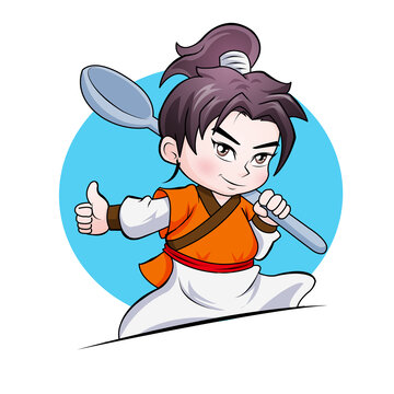 掌勺人卡通