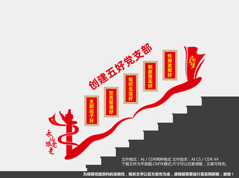 創(chuàng)建五好黨支部樓道文化墻
