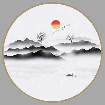 意境水墨山水畫(huà)