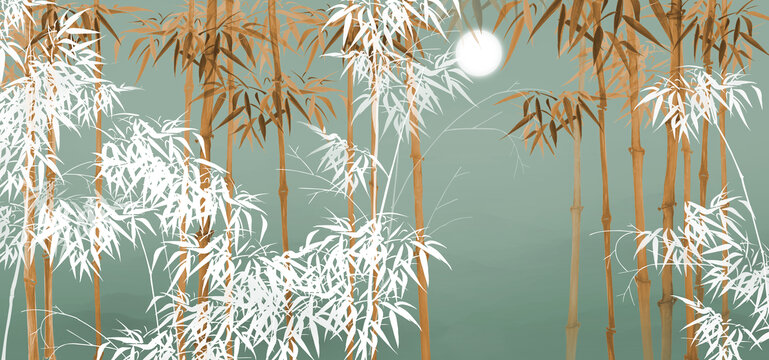 竹子背景墻