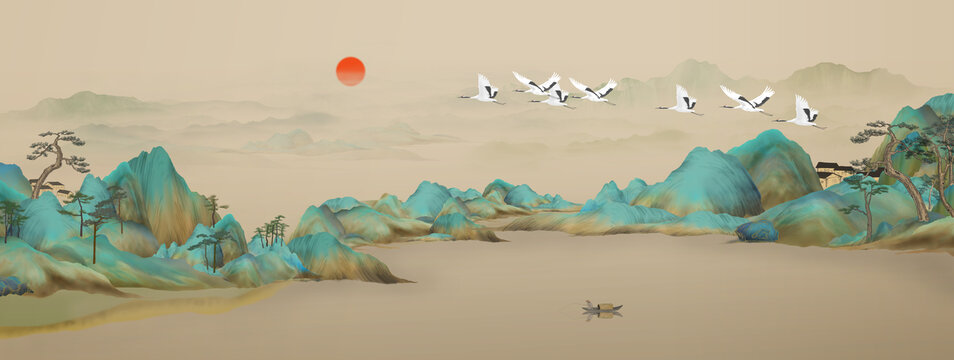 水墨山水畫
