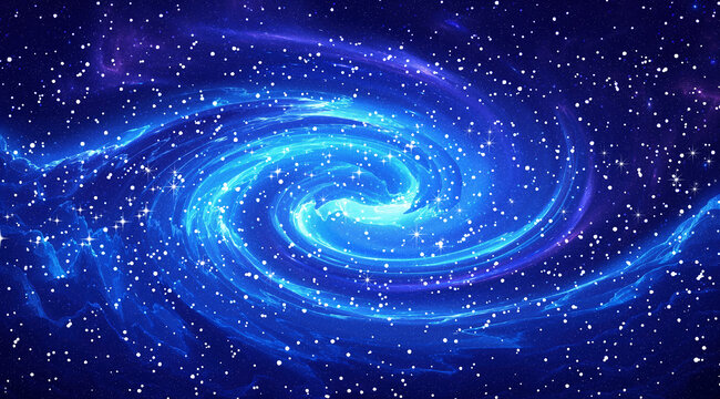 星空藍(lán)色科技背景