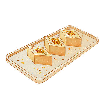 中國傳統(tǒng)美食廣式早茶桂花倫教糕