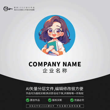 校園LOGO書店女生教師學(xué)生