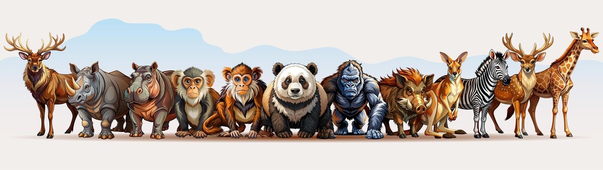 矢量動物插畫底圖
