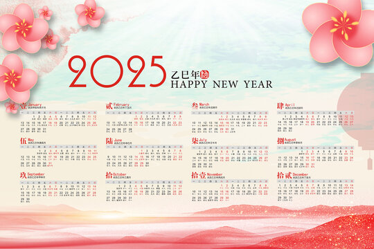 2025年年歷