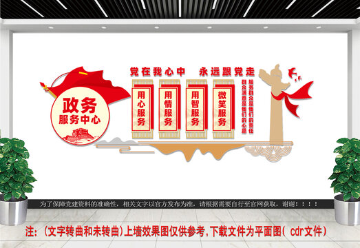 政務服務中心文化墻