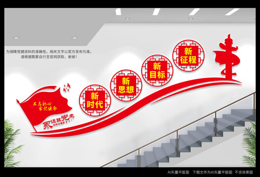 黨建樓梯展板