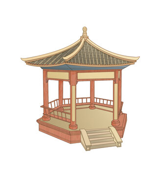 涼亭插畫