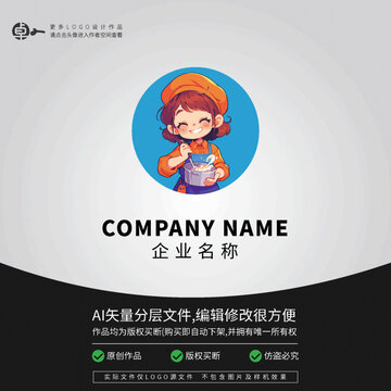 蛋糕點奶油小吃面包西點LOGO