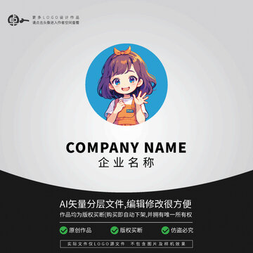 卡通LOGO營(yíng)業(yè)便利店員人物