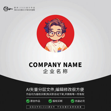 帥哥男孩學(xué)生青少年店員LOGO