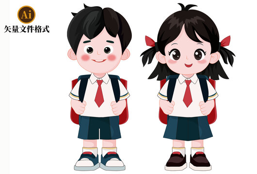 上學(xué)的小學(xué)生
