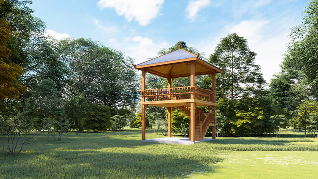 雙層觀景亭