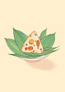 端午節(jié)粽子插畫圖案卡通傳統(tǒng)節(jié)日