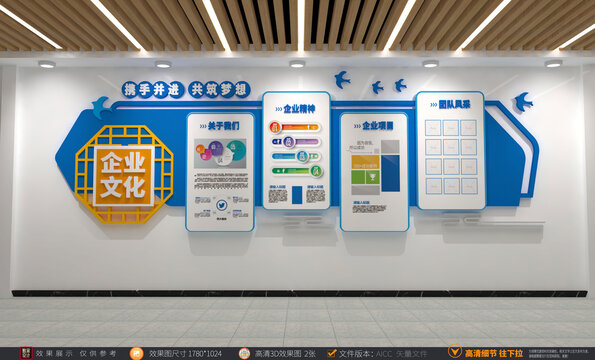 通用企業(yè)文化墻公司文化墻