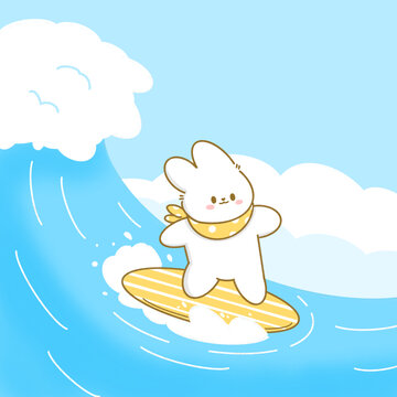 沖浪的兔子