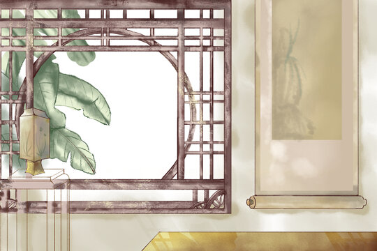 桌子窗戶外