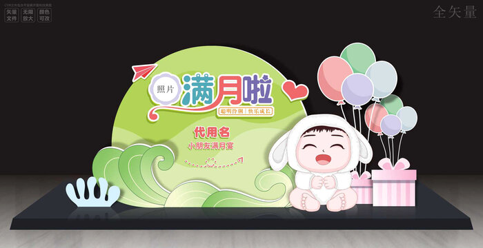 周歲宴滿(mǎn)月宴美陳