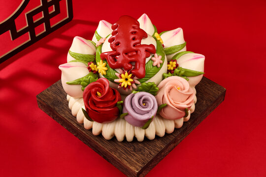 過(guò)壽字花餑餑