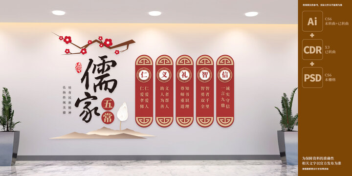 儒家五常文化墻