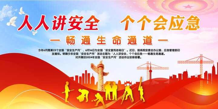 2024年安全生產(chǎn)月海報(bào)展板
