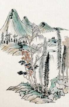 山水畫素材