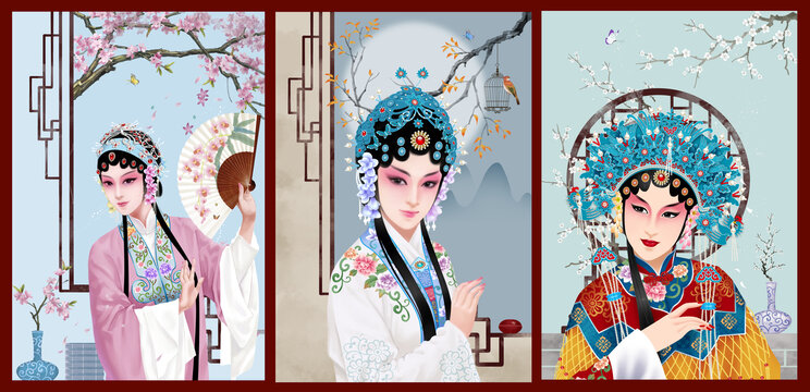京劇花旦人物
