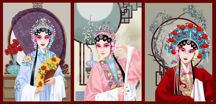 京劇花旦人物