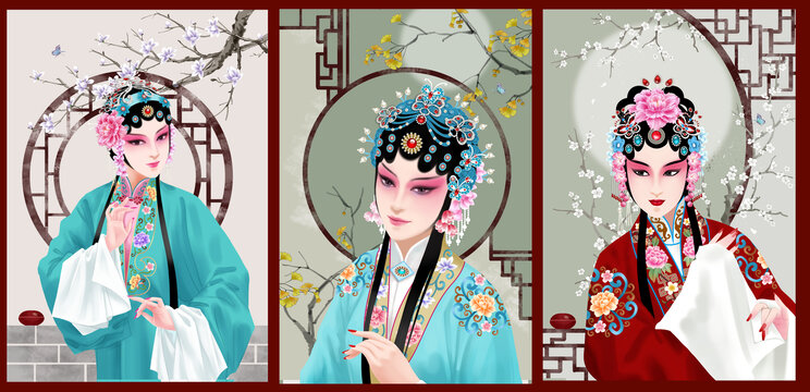 京劇花旦人物