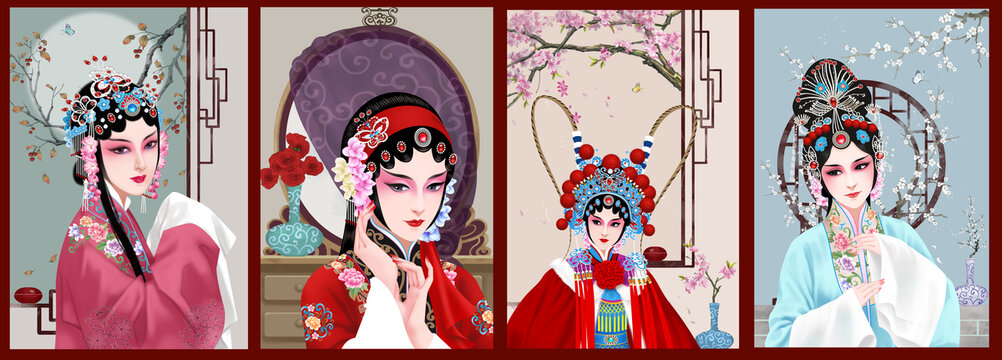 京劇花旦人物